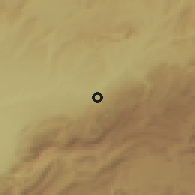 Shaded relief of the 56 km around Zaouiat Cheikh, drawn from the GMTED2010 grid
