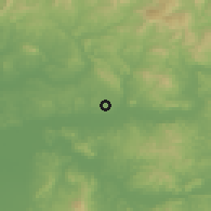 Shaded relief of the 55 km around Zirara, drawn from the GMTED2010 grid