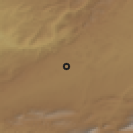 Shaded relief of the 56 km around Aghbalou, drawn from the GMTED2010 grid