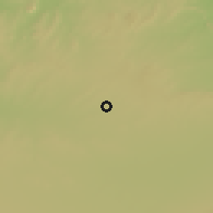 Shaded relief of the 56 km around Ben Guerir, drawn from the GMTED2010 grid