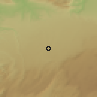 Shaded relief of the 55 km around Boufakrane, drawn from the GMTED2010 grid