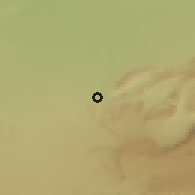 Shaded relief of the 56 km around Bzou, drawn from the GMTED2010 grid