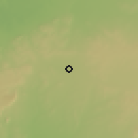 Shaded relief of the 56 km around Echemmaia, drawn from the GMTED2010 grid