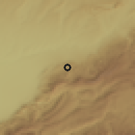 Shaded relief of the 56 km around El Ksiba, drawn from the GMTED2010 grid