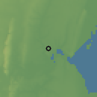 Shaded relief of the 57 km around Matola, drawn from the GMTED2010 grid