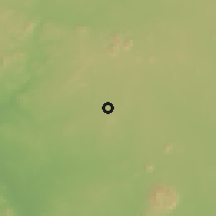 Shaded relief of the 59 km around Moatize, drawn from the GMTED2010 grid