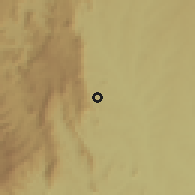 Shaded relief of the 59 km around Catandica, drawn from the GMTED2010 grid