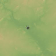 Shaded relief of the 59 km around Tete, drawn from the GMTED2010 grid