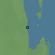 Shaded relief of the 58 km around Vilanculos, drawn from the GMTED2010 grid