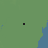 Shaded relief of the 59 km around Kayan, drawn from the GMTED2010 grid