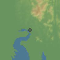 Shaded relief of the 59 km around Kyaikto, drawn from the GMTED2010 grid