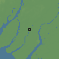 Shaded relief of the 59 km around Labutta, drawn from the GMTED2010 grid