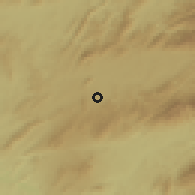 Shaded relief of the 58 km around Lashio, drawn from the GMTED2010 grid