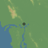 Shaded relief of the 59 km around Martaban, drawn from the GMTED2010 grid