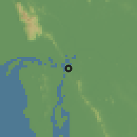 Shaded relief of the 59 km around Mawlamyine, drawn from the GMTED2010 grid