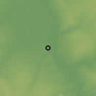 Shaded relief of the 58 km around Minbu, drawn from the GMTED2010 grid