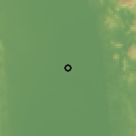Shaded relief of the 59 km around Nyaunglebin, drawn from the GMTED2010 grid