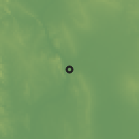 Shaded relief of the 59 km around Pyay, drawn from the GMTED2010 grid