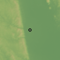 Shaded relief of the 59 km around Pyu, drawn from the GMTED2010 grid