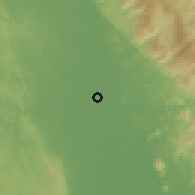Shaded relief of the 59 km around Toungoo, drawn from the GMTED2010 grid