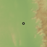 Shaded relief of the 58 km around Yamethin, drawn from the GMTED2010 grid