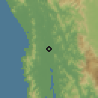 Shaded relief of the 59 km around Dawei, drawn from the GMTED2010 grid