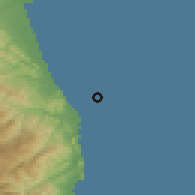 Shaded relief of the 54 km around Həzi Aslanov, drawn from the GMTED2010 grid