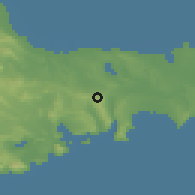 Shaded relief of the 53 km around Hökməli, drawn from the GMTED2010 grid