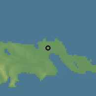 Shaded relief of the 53 km around Maştağa, drawn from the GMTED2010 grid