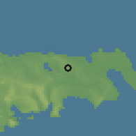 Shaded relief of the 53 km around Mehdiabad, drawn from the GMTED2010 grid