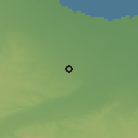 Shaded relief of the 53 km around Milabad, drawn from the GMTED2010 grid