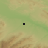 Shaded relief of the 53 km around Poylu, drawn from the GMTED2010 grid