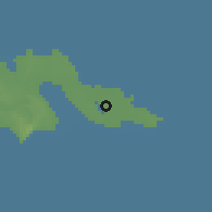 Shaded relief of the 53 km around Qala, drawn from the GMTED2010 grid