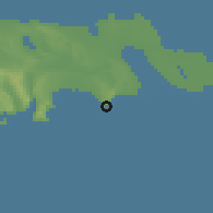 Shaded relief of the 53 km around Qaraçuxur, drawn from the GMTED2010 grid