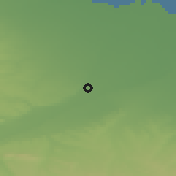 Shaded relief of the 53 km around Qəhrəmanlı, drawn from the GMTED2010 grid