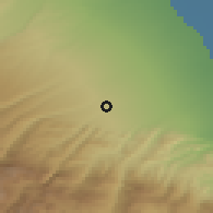 Shaded relief of the 53 km around Qırmızı Qəsəbə, drawn from the GMTED2010 grid