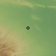 Shaded relief of the 53 km around Qızılhacılı, drawn from the GMTED2010 grid