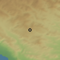 Shaded relief of the 53 km around Qobustan, drawn from the GMTED2010 grid