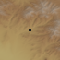 Shaded relief of the 53 km around Şahbuz, drawn from the GMTED2010 grid