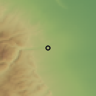 Shaded relief of the 53 km around Şıxarx, drawn from the GMTED2010 grid