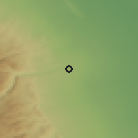 Shaded relief of the 53 km around Tərtər, drawn from the GMTED2010 grid
