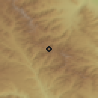 Shaded relief of the 53 km around Turşsu, drawn from the GMTED2010 grid