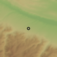 Shaded relief of the 53 km around Zəyəm, drawn from the GMTED2010 grid