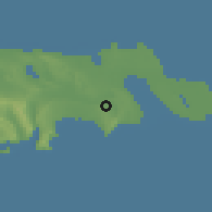 Shaded relief of the 53 km around Bakıxanov, drawn from the GMTED2010 grid