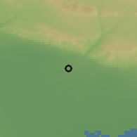 Shaded relief of the 53 km around Ağdaş, drawn from the GMTED2010 grid