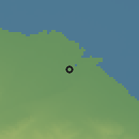 Shaded relief of the 53 km around Bəhrəmtəpə, drawn from the GMTED2010 grid