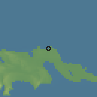 Shaded relief of the 53 km around Bilgəh, drawn from the GMTED2010 grid
