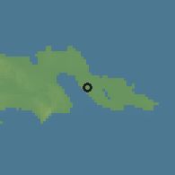 Shaded relief of the 53 km around Binə, drawn from the GMTED2010 grid