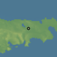 Shaded relief of the 53 km around Binəqədi, drawn from the GMTED2010 grid