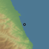 Shaded relief of the 54 km around Boradigah, drawn from the GMTED2010 grid